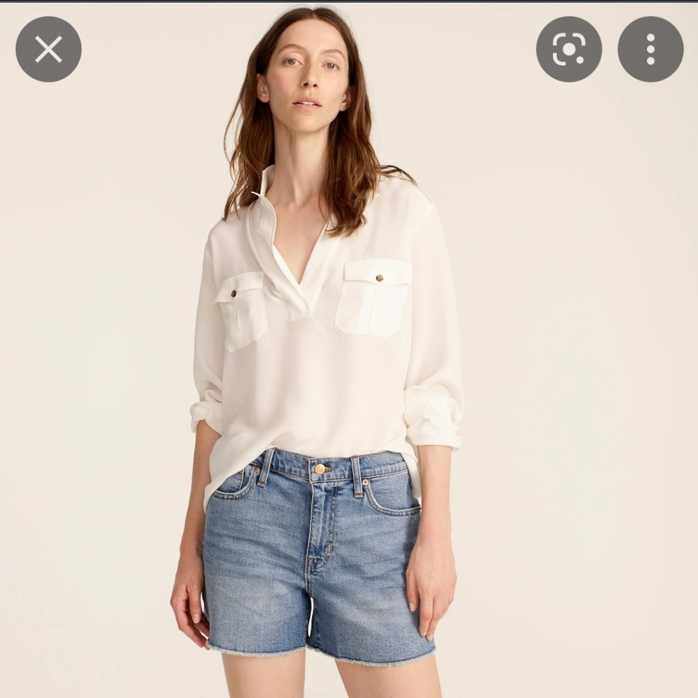 J.Crew 9" High-Rise Toothpick Dark‎ Wash Shorts